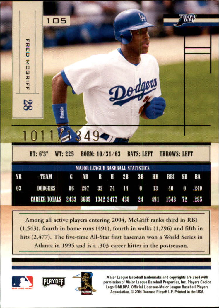 2004 Absolute Memorabilia Baseball "Main Set" Hobby Cards #1 to #250 - Picture 181 of 366