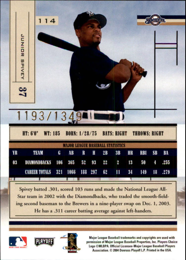 2004 Absolute Memorabilia Baseball "Main Set" Hobby Cards #1 to #250 - Picture 195 of 366