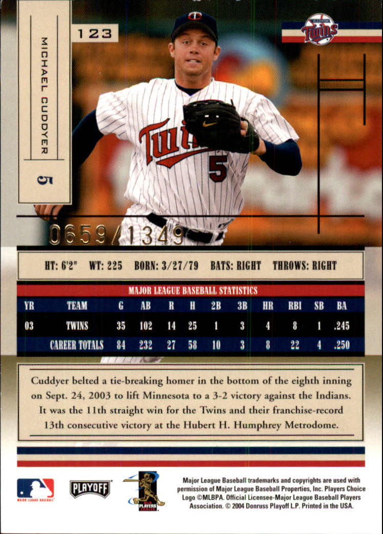 2004 Absolute Memorabilia Baseball "Main Set" Hobby Cards #1 to #250 - Picture 211 of 366
