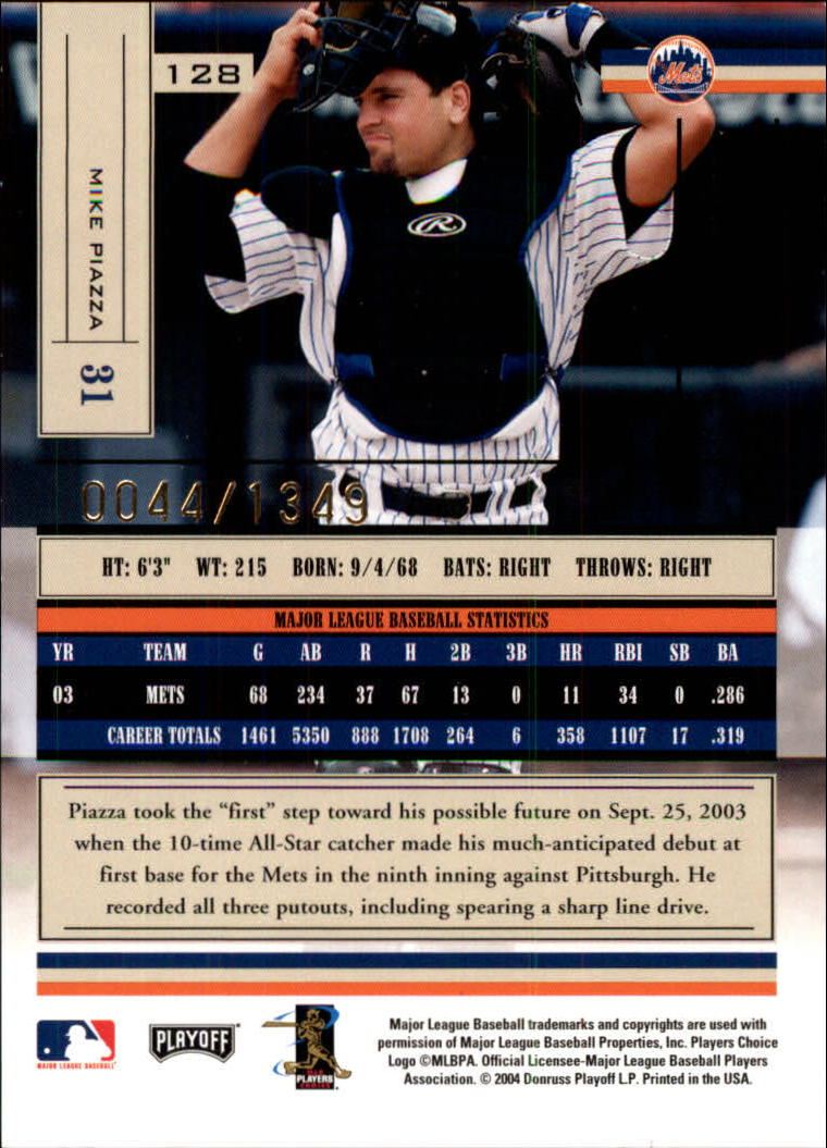 2004 Absolute Memorabilia Baseball "Main Set" Hobby Cards #1 to #250 - Picture 221 of 366