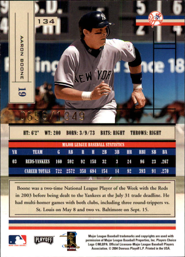 2004 Absolute Memorabilia Baseball "Main Set" Hobby Cards #1 to #250 - Picture 233 of 366