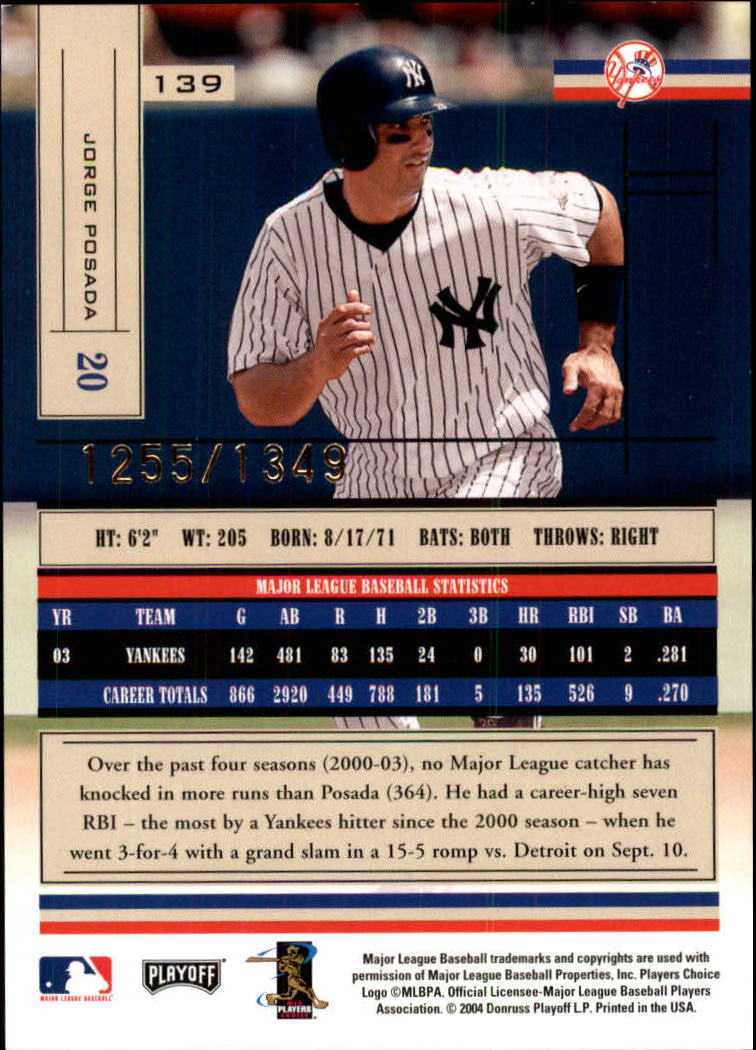 2004 Absolute Memorabilia Baseball "Main Set" Hobby Cards #1 to #250 - Picture 241 of 366