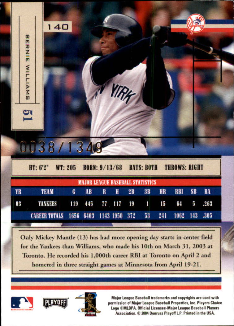 2004 Absolute Memorabilia Baseball "Main Set" Hobby Cards #1 to #250 - Picture 243 of 366
