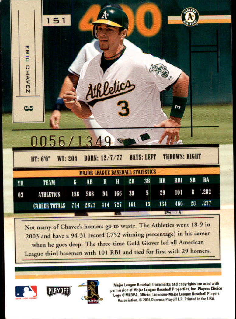 2004 Absolute Memorabilia Baseball "Main Set" Hobby Cards #1 to #250 - Picture 261 of 366