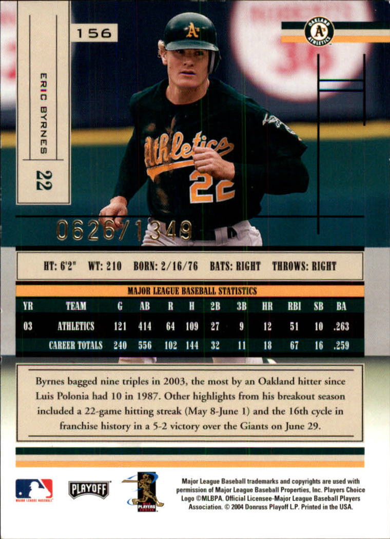 2004 Absolute Memorabilia Baseball "Main Set" Hobby Cards #1 to #250 - Picture 271 of 366