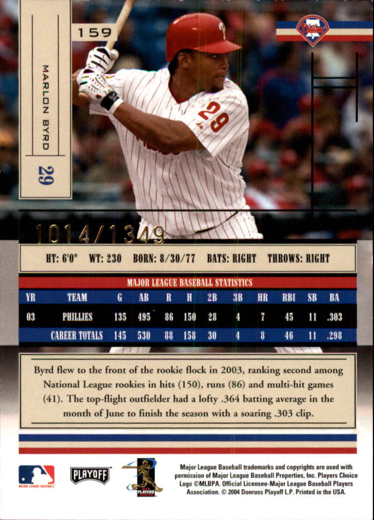 2004 Absolute Memorabilia Baseball "Main Set" Hobby Cards #1 to #250 - Picture 277 of 366