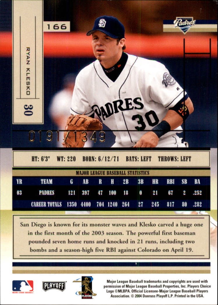 2004 Absolute Memorabilia Baseball "Main Set" Hobby Cards #1 to #250 - Picture 289 of 366