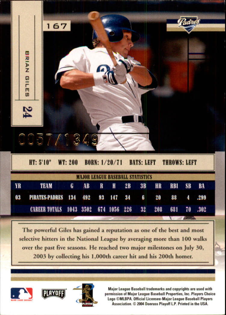 2004 Absolute Memorabilia Baseball "Main Set" Hobby Cards #1 to #250 - Picture 291 of 366