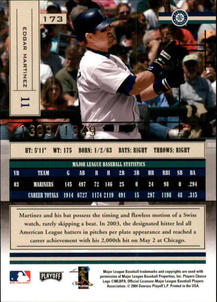2004 Absolute Memorabilia Baseball "Main Set" Hobby Cards #1 to #250 - Picture 301 of 366