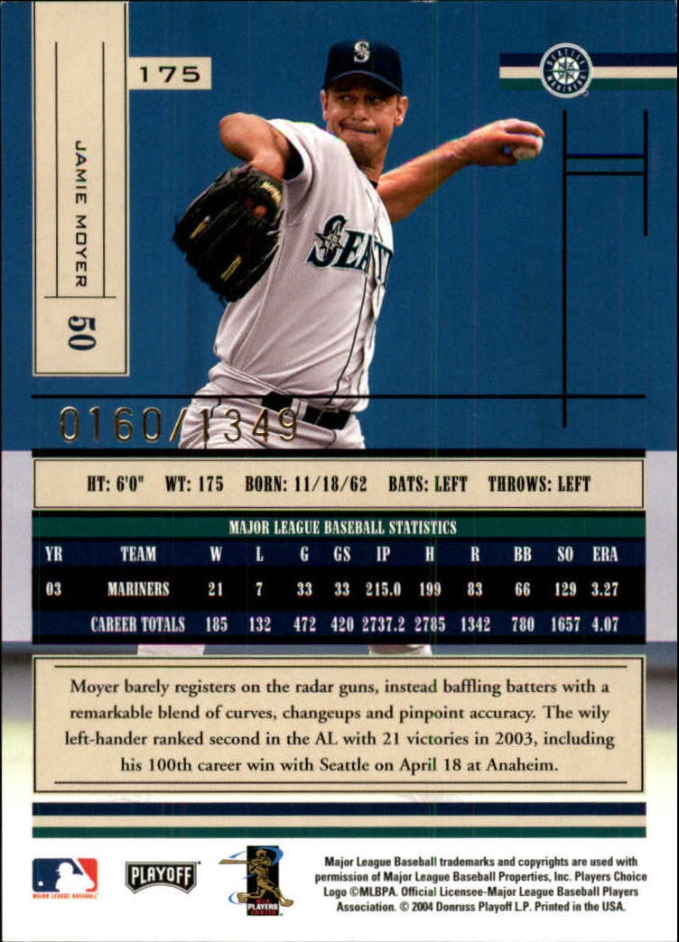 2004 Absolute Memorabilia Baseball "Main Set" Hobby Cards #1 to #250 - Picture 305 of 366