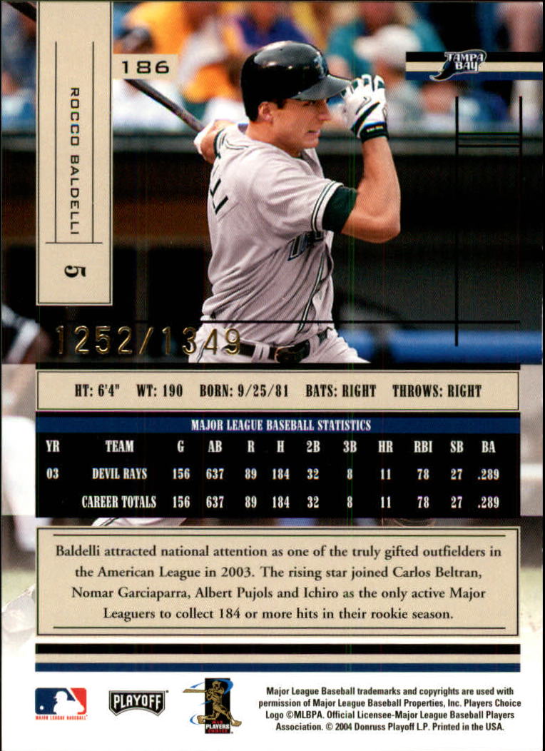 2004 Absolute Memorabilia Baseball "Main Set" Hobby Cards #1 to #250 - Picture 327 of 366