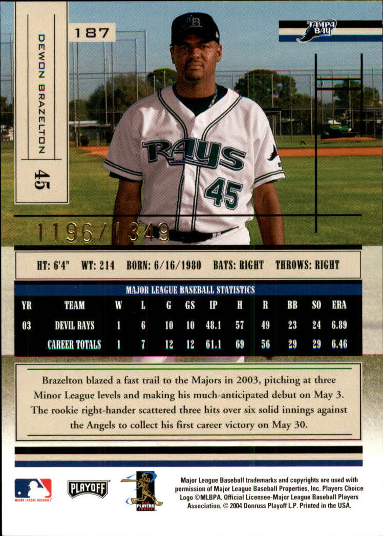 2004 Absolute Memorabilia Baseball "Main Set" Hobby Cards #1 to #250 - Picture 329 of 366