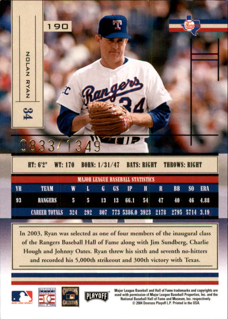 2004 Absolute Memorabilia Baseball "Main Set" Hobby Cards #1 to #250 - Picture 335 of 366