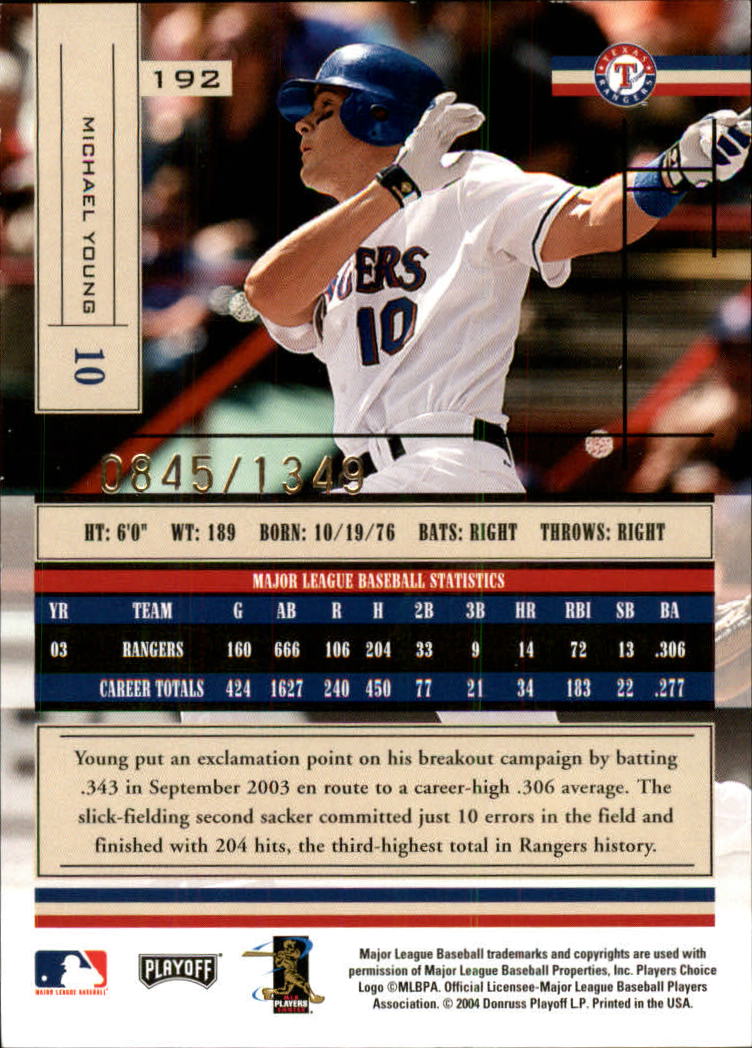 2004 Absolute Memorabilia Baseball "Main Set" Hobby Cards #1 to #250 - Picture 337 of 366