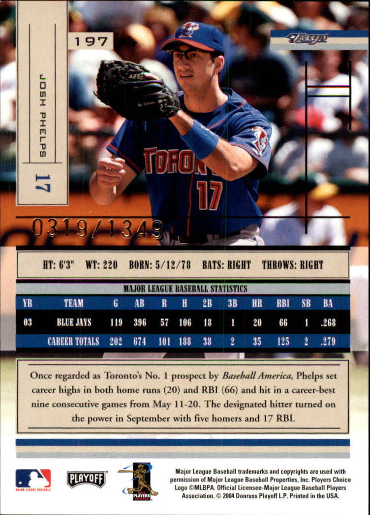 2004 Absolute Memorabilia Baseball "Main Set" Hobby Cards #1 to #250 - Picture 347 of 366
