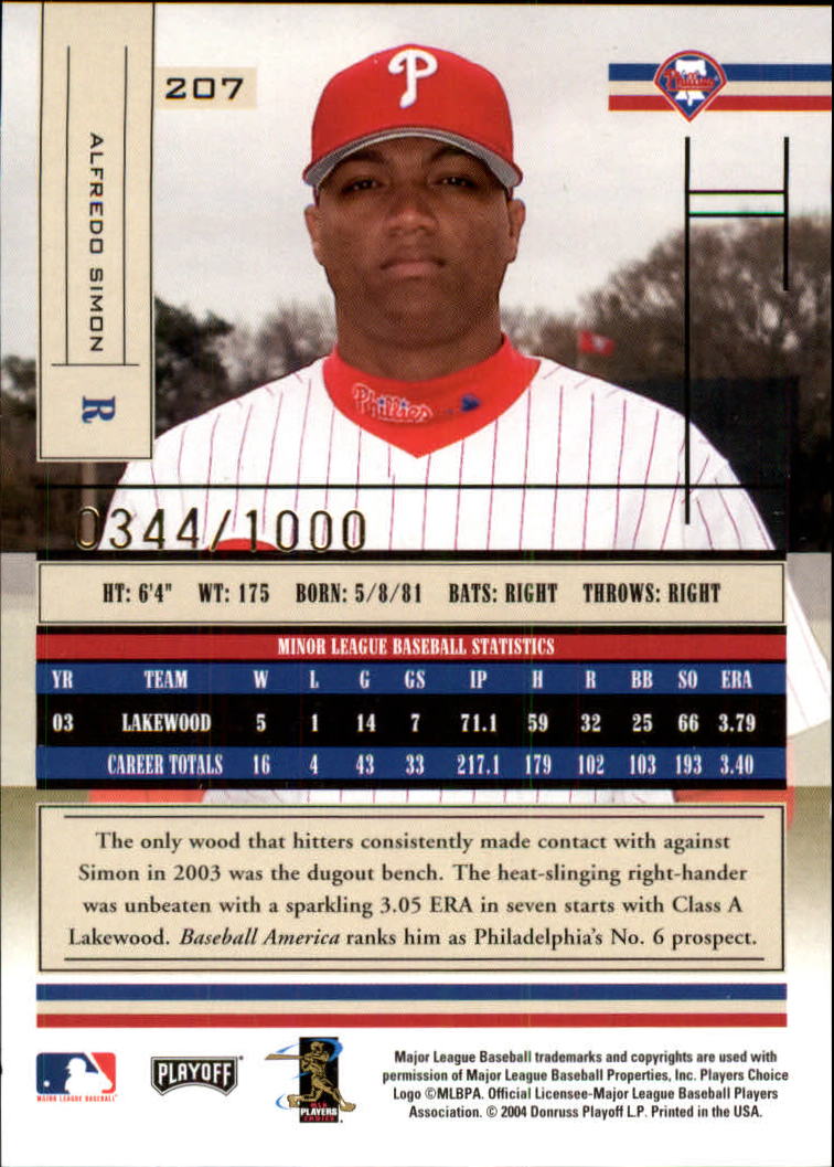 2004 Absolute Memorabilia Baseball "Main Set" Hobby Cards #1 to #250 - Picture 355 of 366