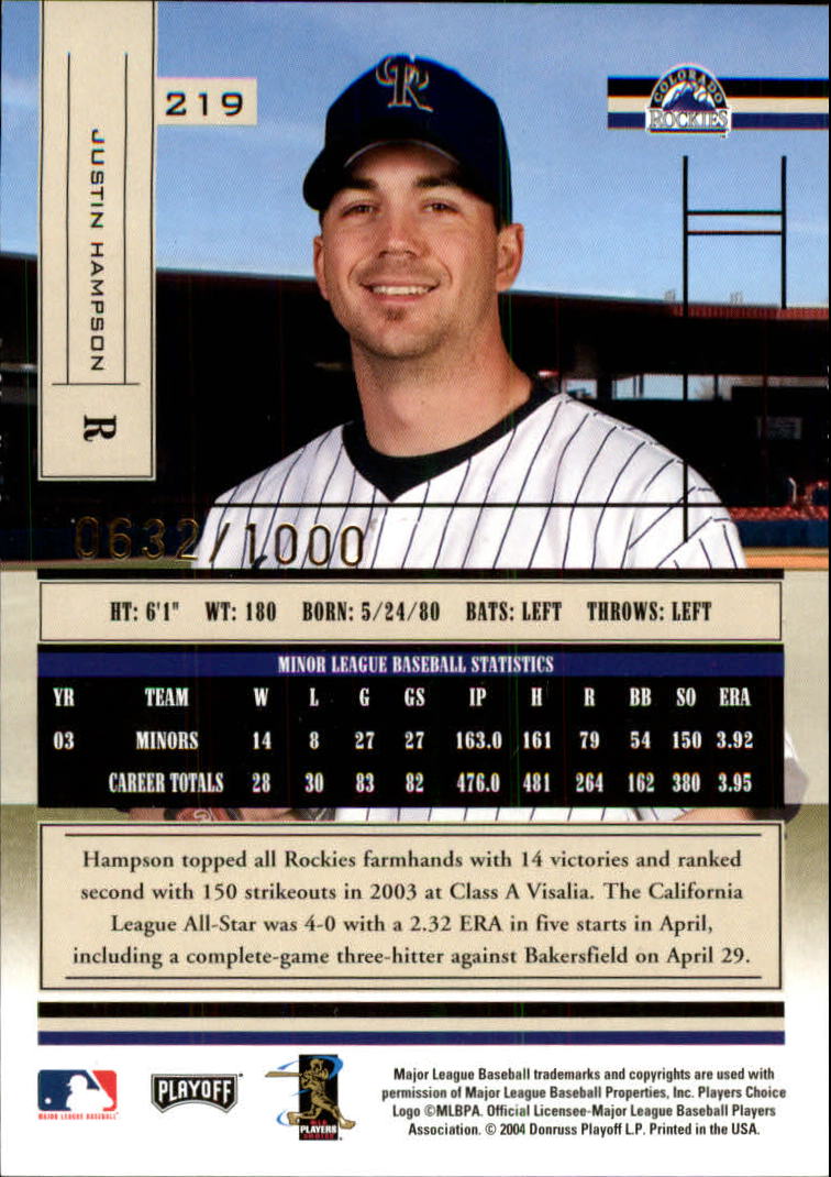 2004 Absolute Memorabilia Baseball "Main Set" Hobby Cards #1 to #250 - Picture 360 of 366
