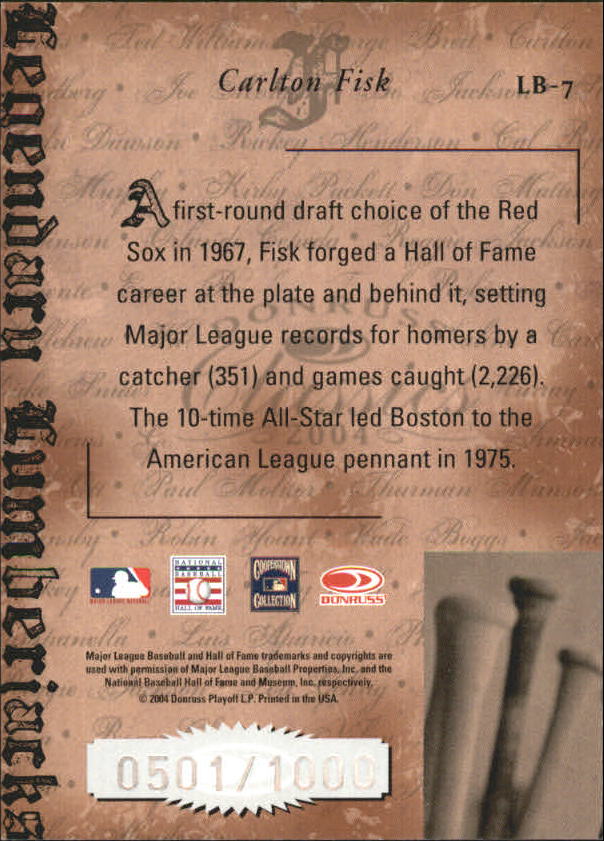 Tarjetas ""insertar e insertar paralelas"" de béisbol Donruss Classics 2004 - Imagen 15 de 123