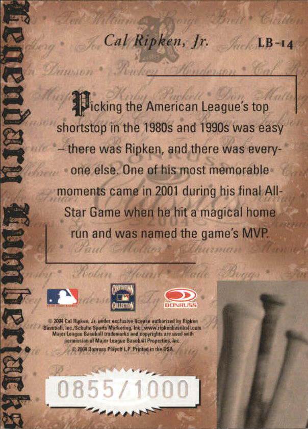 Tarjetas ""insertar e insertar paralelas"" de béisbol Donruss Classics 2004 - Imagen 21 de 123