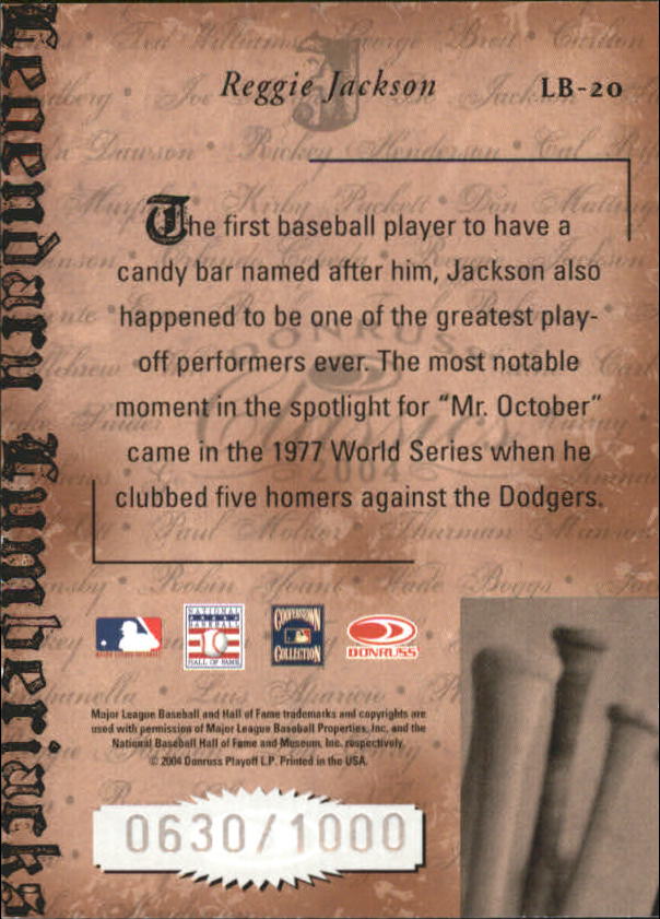 Tarjetas ""insertar e insertar paralelas"" de béisbol Donruss Classics 2004 - Imagen 25 de 123
