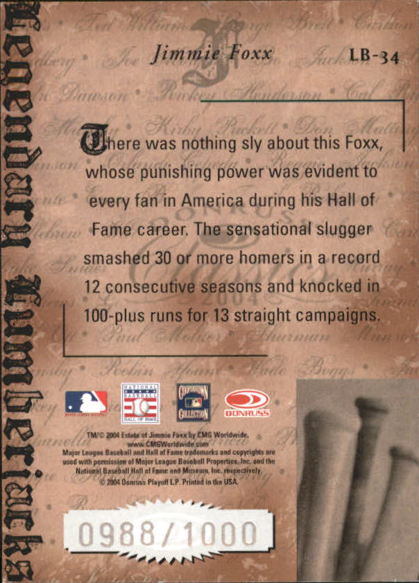 Tarjetas ""insertar e insertar paralelas"" de béisbol Donruss Classics 2004 - Imagen 39 de 123