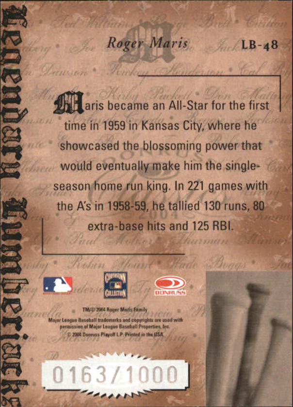 Tarjetas ""insertar e insertar paralelas"" de béisbol Donruss Classics 2004 - Imagen 51 de 123