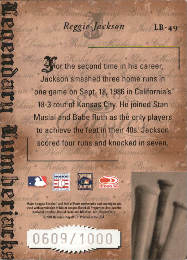Tarjetas ""insertar e insertar paralelas"" de béisbol Donruss Classics 2004 - Imagen 53 de 123