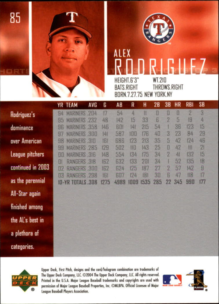 2004 Upper Deck First Pitch Baseball Card Pick