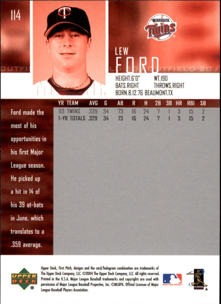 2004 Upper Deck First Pitch Baseball Card Pick