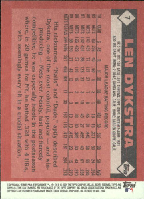 2004 Topps All-Time Fan Favorites Baseball - Picture 13 of 220