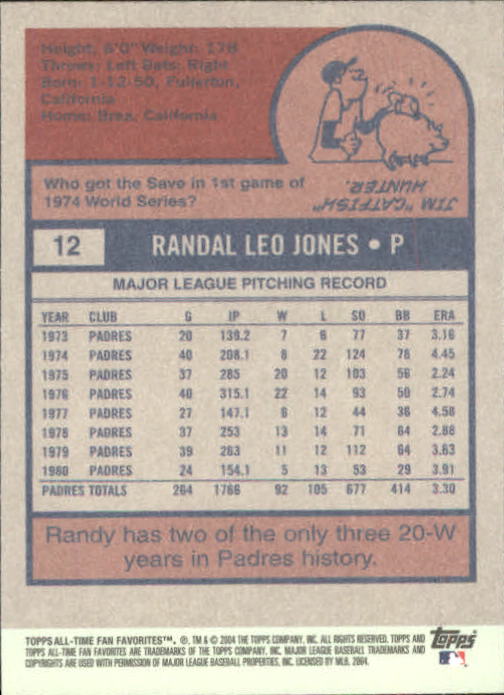 2004 Topps All-Time Fan Favorites Baseball - Picture 19 of 220