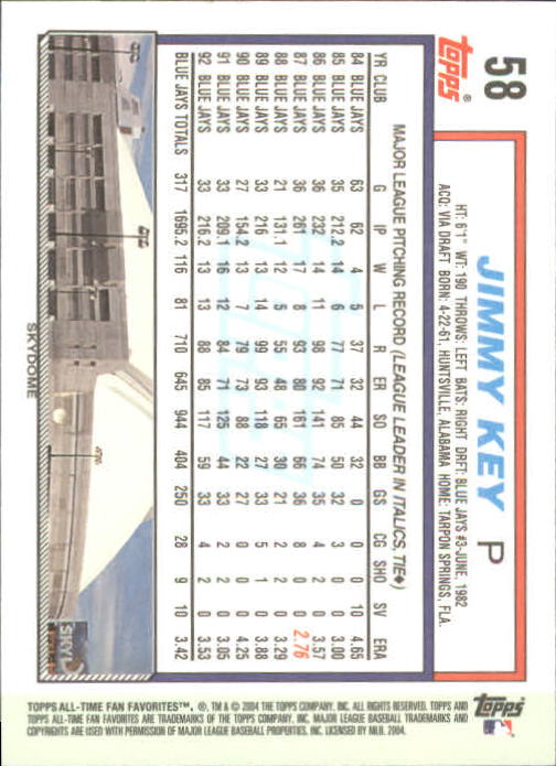 2004 Topps All-Time Fan Favorites Baseball - Picture 100 of 220