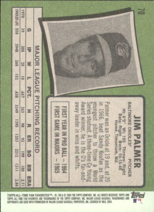 2004 Topps All-Time Fan Favorites Baseball - Picture 118 of 220
