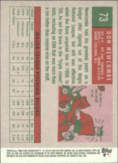 2004 Topps All-Time Fan Favorites Baseball - Picture 124 of 220