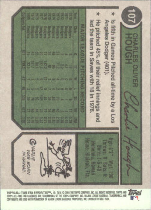 2004 Topps All-Time Fan Favorites Baseball - Picture 172 of 220