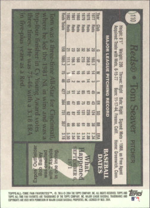 2004 Topps All-Time Fan Favorites Baseball - Picture 176 of 220