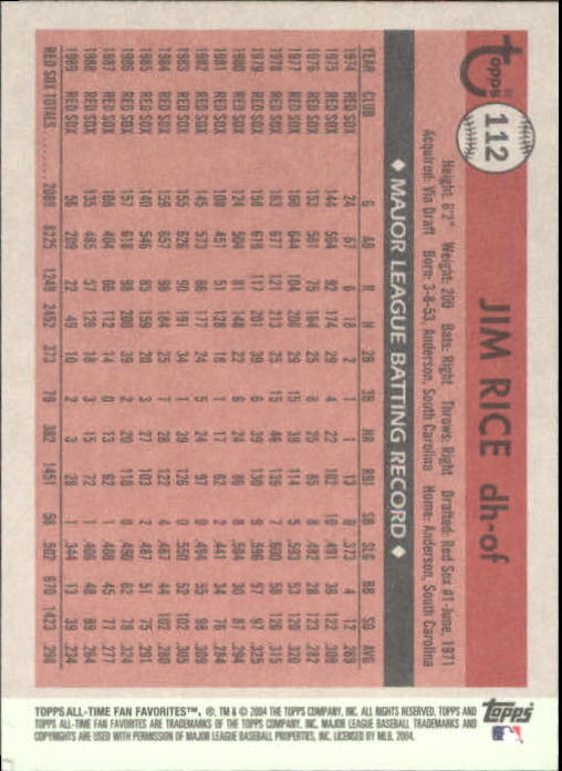 2004 Topps All-Time Fan Favorites Baseball - Picture 178 of 220
