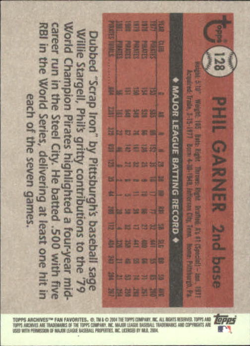 2004 Topps All-Time Fan Favorites Baseball - Picture 194 of 220
