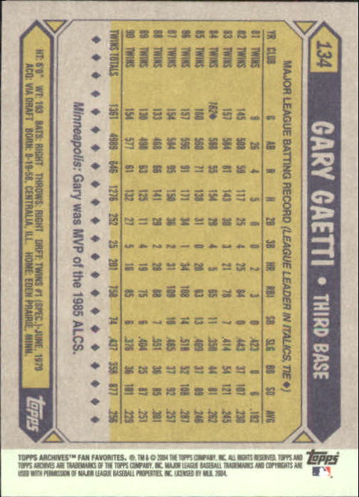 2004 Topps All-Time Fan Favorites Baseball - Picture 202 of 220