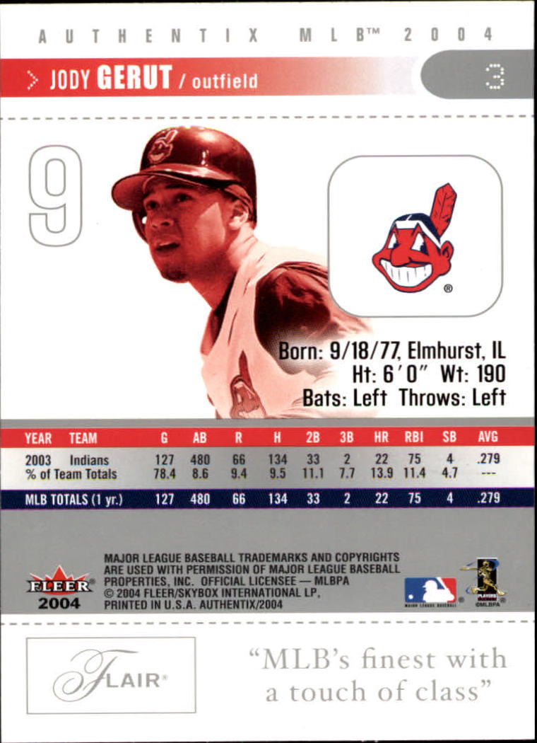 2004 Fleer Authentix Baseball "Main Set" Cards - Picture 7 of 199