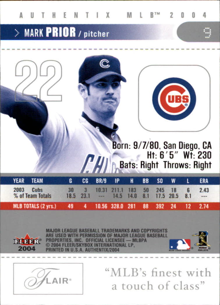 2004 Fleer Authentix Baseball "Main Set" Cards - Picture 19 of 199