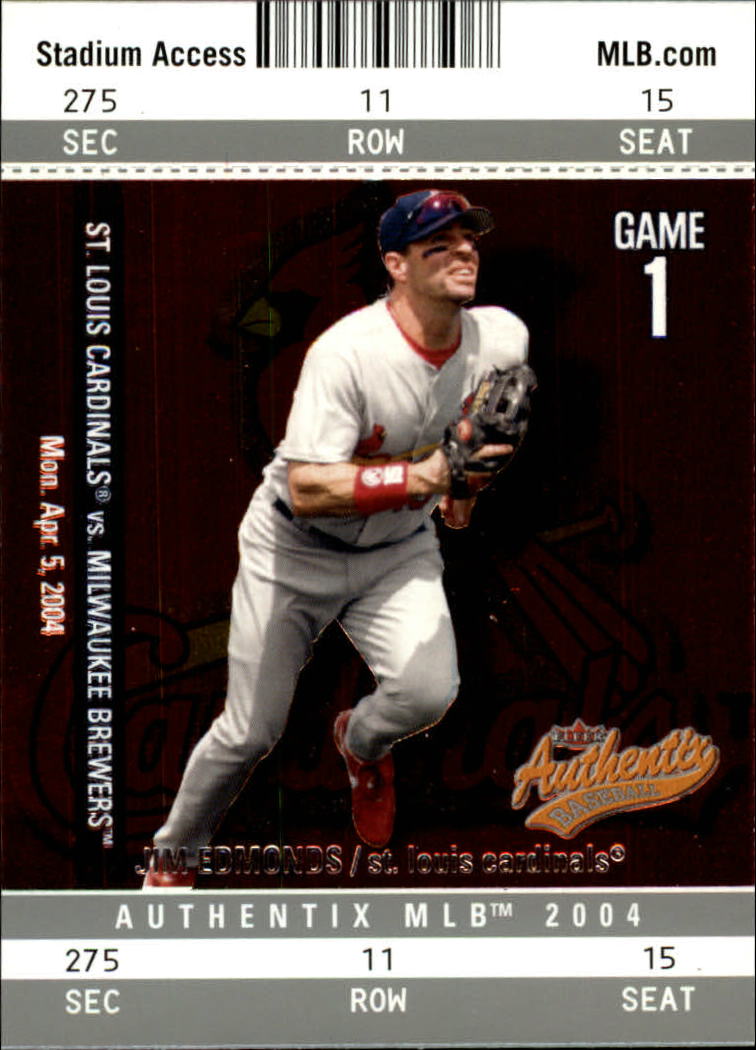 2004 Fleer Authentix Baseball "Main Set" Cards - Picture 20 of 199