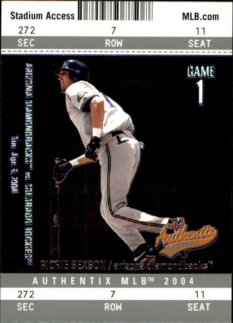 2004 Fleer Authentix Baseball "Main Set" Cards - Picture 22 of 199