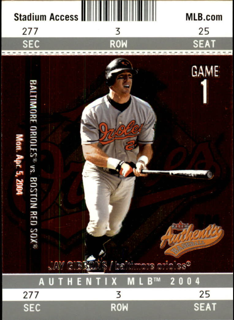 2004 Fleer Authentix Baseball "Main Set" Cards - Picture 24 of 199