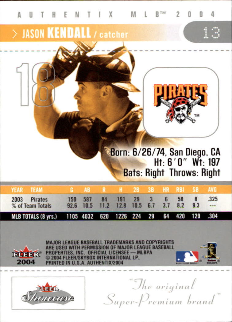 2004 Fleer Authentix Baseball "Main Set" Cards - Picture 27 of 199