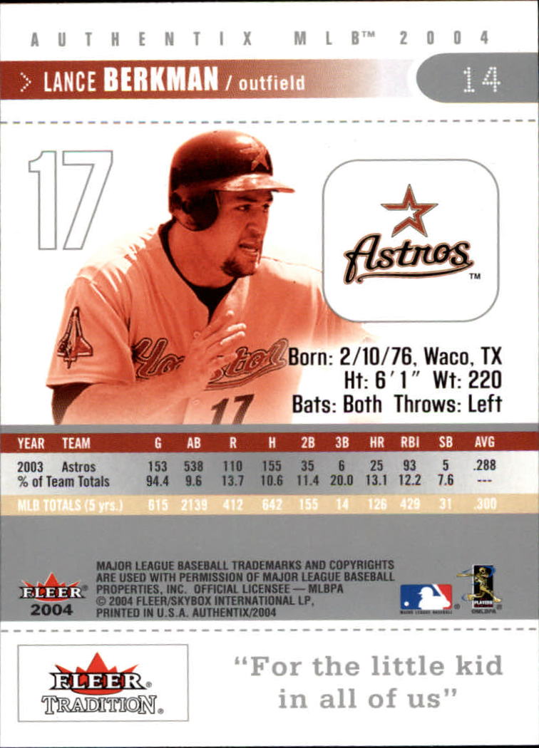 2004 Fleer Authentix Baseball "Main Set" Cards - Picture 29 of 199