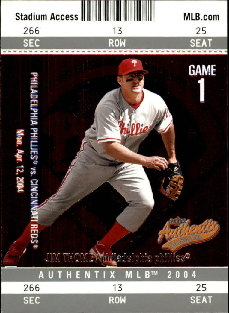 2004 Fleer Authentix Baseball "Main Set" Cards - Picture 32 of 199