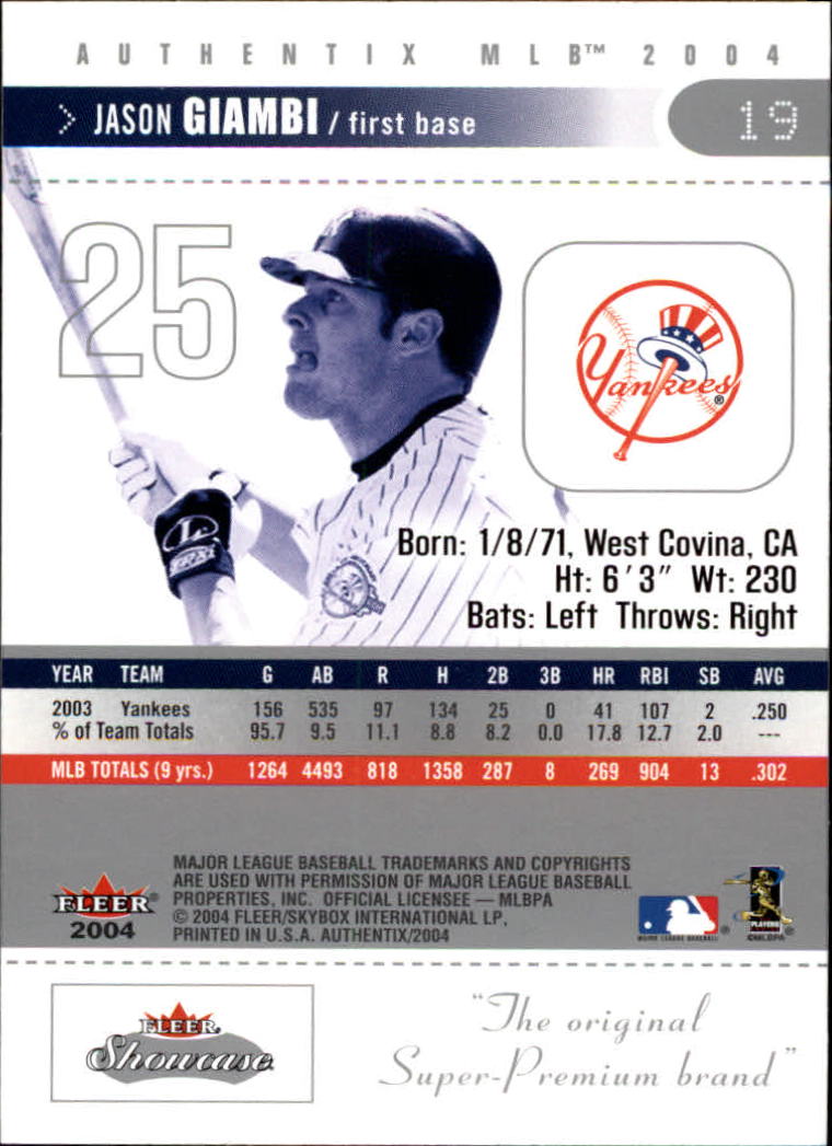 2004 Fleer Authentix Baseball "Main Set" Cards - Picture 39 of 199