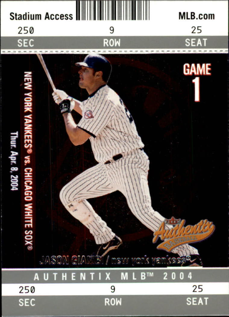 2004 Fleer Authentix Baseball "Main Set" Cards - Picture 38 of 199