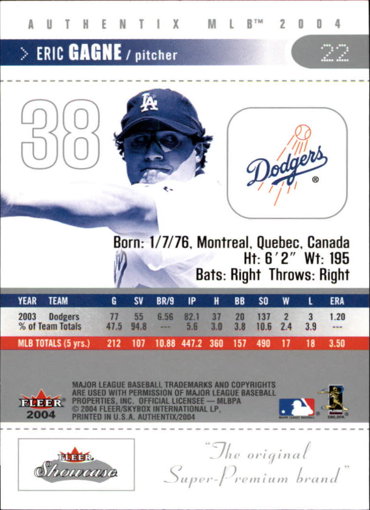 2004 Fleer Authentix Baseball "Main Set" Cards - Picture 45 of 199